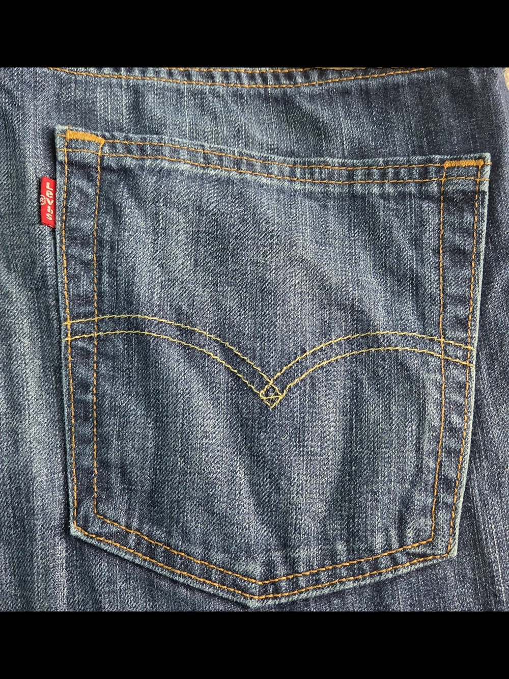 Levi's 514 Straight Fit Jeans Men's 36x34 Dark Wash WaterLess Stretch Denim Blue
